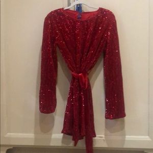 Sequence red dress